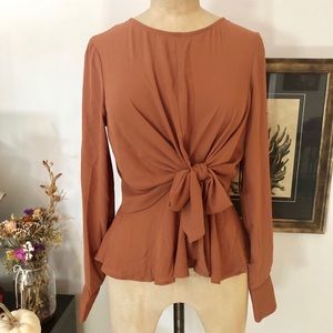 NWT Forever 21 tie front blouse